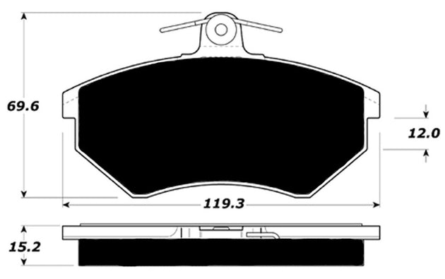 Porterfield Brake Pads for 1989 VOLKSWAGEN JETTA Gli FR SPORT