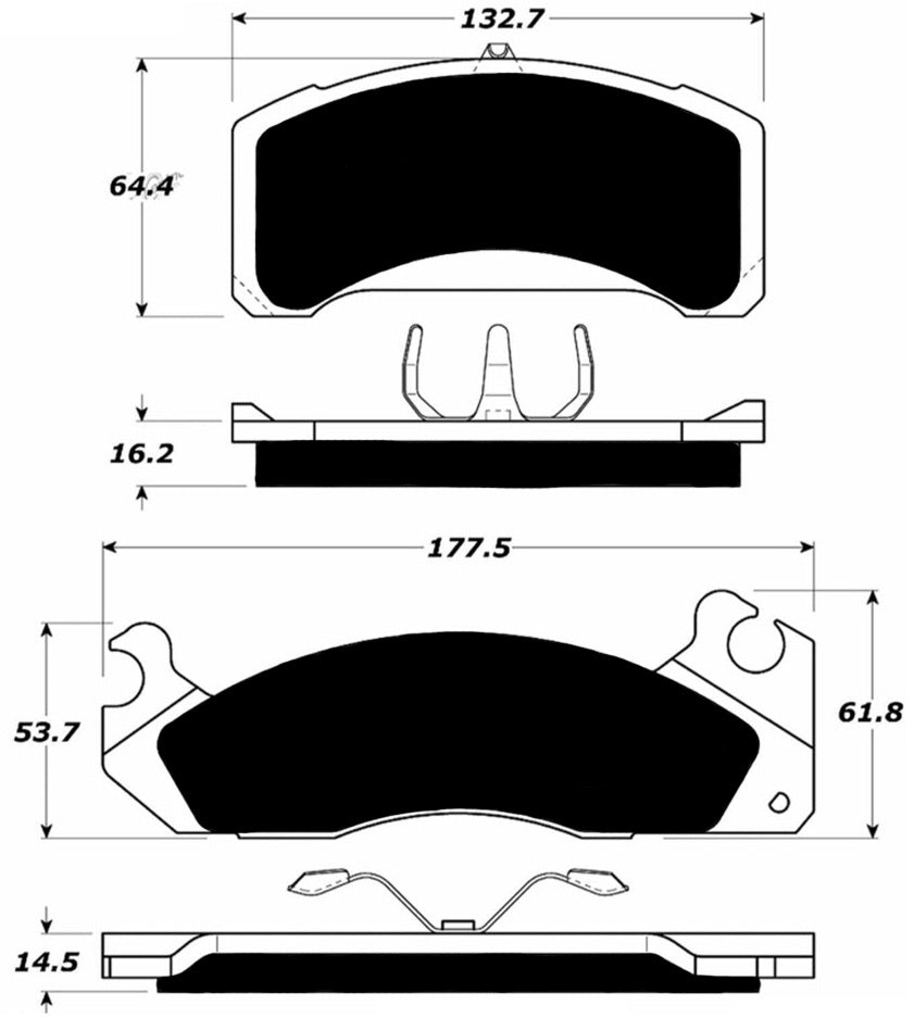 Porterfield Brake Pads for 1984 FORD MUSTANG FR SPORT