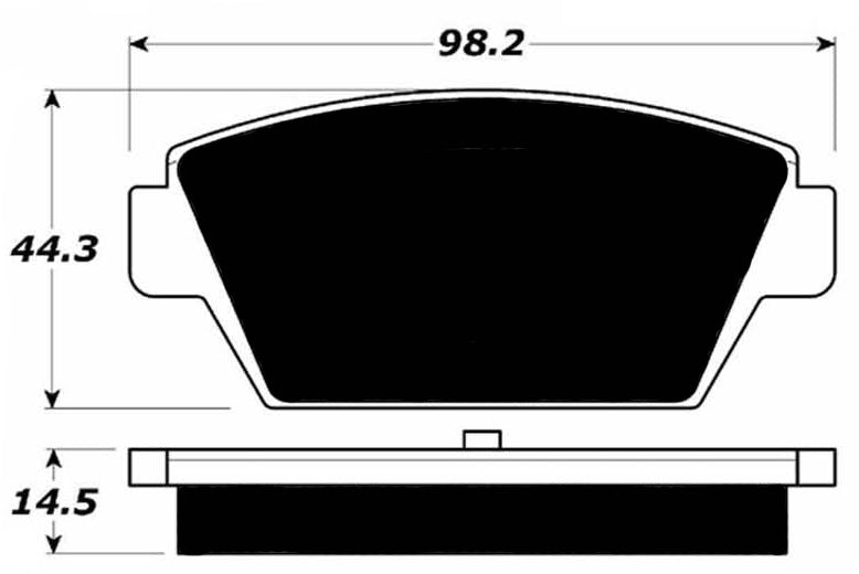 Porterfield Brake Pads for 1990 MITSUBISHI Eclipse 4WD Turbo FR SPORT