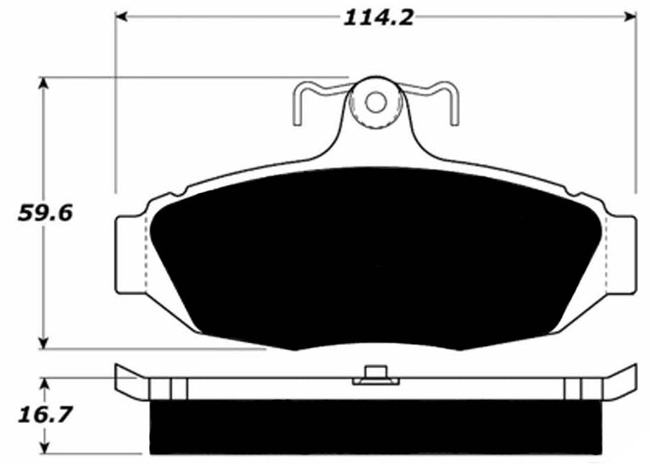 Porterfield Brake Pads for 1987 FORD TAURUS Rear Disc w/steel piston FR SPORT