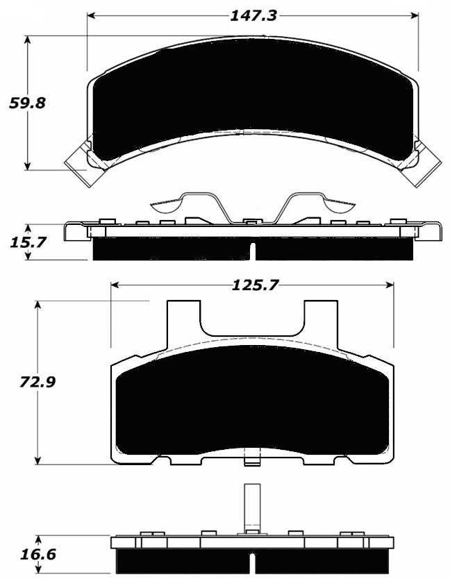 Porterfield Brake Pads for 1991 GMC K1500 4WD 10" R/Shoe Std Cab Std Ch FR SPORT
