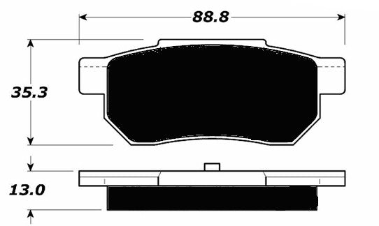 Porterfield Brake Pads for 1995 HONDA CIVIC Hatchback Si w/o ABS FR SPORT