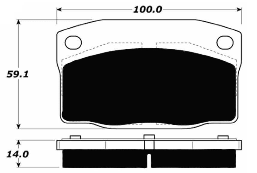 Porterfield Brake Pads for 1988 PONTIAC FIERO FR SPORT