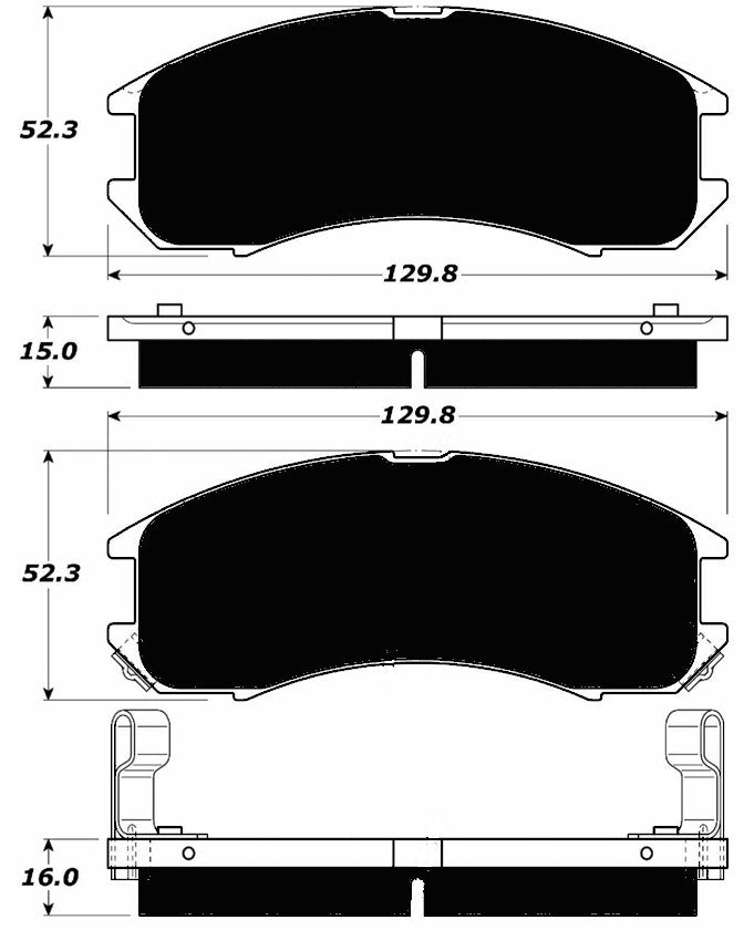 Porterfield Brake Pads for 1988 MAZDA MX-6 w/Rear Drums FR SPORT