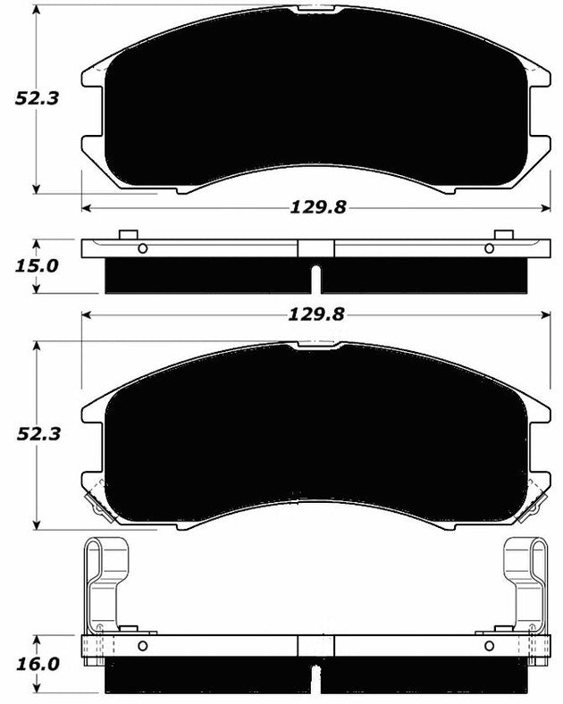 Porterfield Brake Pads for 1992 MAZDA MX-6 GT w/Rear Discs FR SPORT