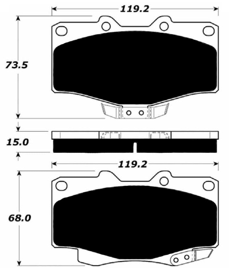 Porterfield Brake Pads for 1994 TOYOTA Pickup 4WD FR SPORT