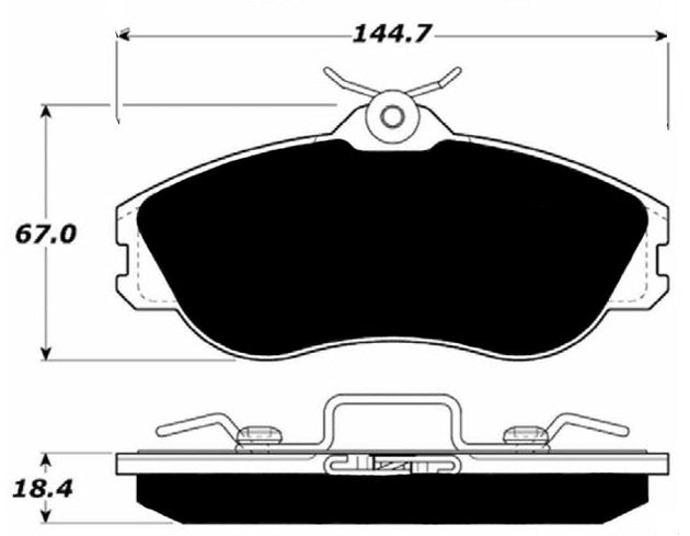 Porterfield Brake Pads for 1990 AUDI 90 Quattro 20 Valve 276mm Front Disc FR SPORT