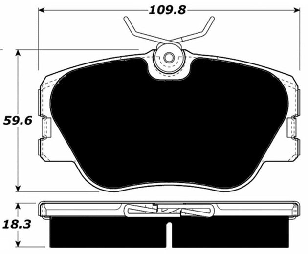 Porterfield Brake Pads for 1992 MERCEDES-BENZ 300E w/o ASR exc. 4MATIC FR SPORT
