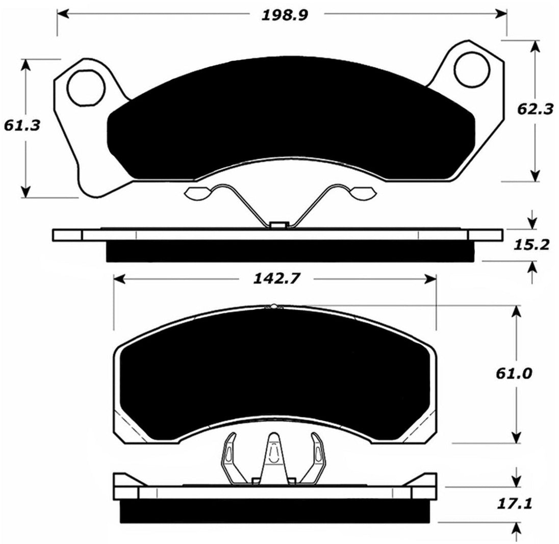 Porterfield Brake Pads for 1990 FORD MUSTANG V8 FR SPORT