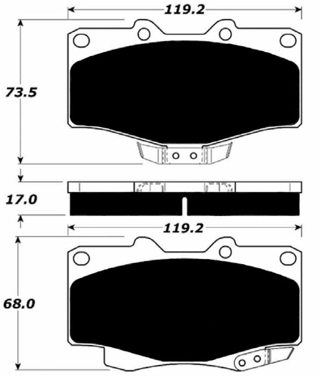 Porterfield Brake Pads for 2003 TOYOTA TACOMA 2WD 6 Lug FR SPORT