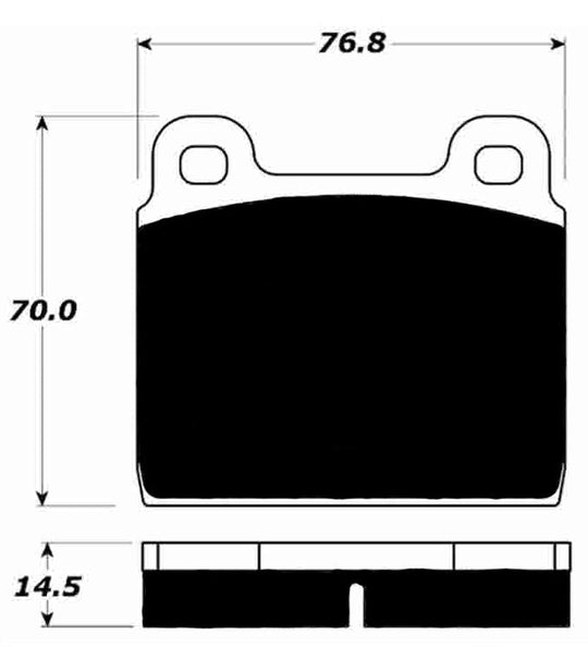 Porterfield Brake Pads for 1965 BMW 2000 CS FR SPORT