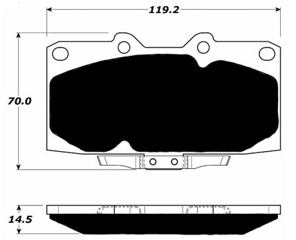 Porterfield Brake Pads for 1990 NISSAN SKYLINE GTR R32 FR SPORT