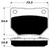 Porterfield Brake Pads for 1990 NISSAN SKYLINE GTR R32 FR SPORT