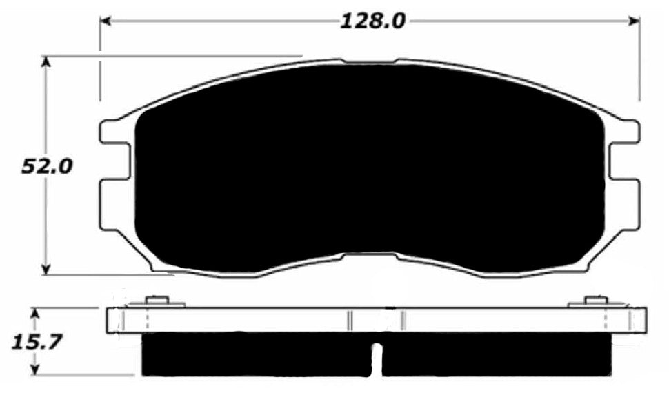 Porterfield Brake Pads for 1996 EAGLE TALON TSi TURBO 2WD FR SPORT