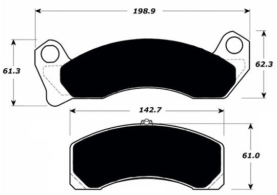 Porterfield Brake Pads for 1990 FORD CROWN VICTORIA Police FR SPORT