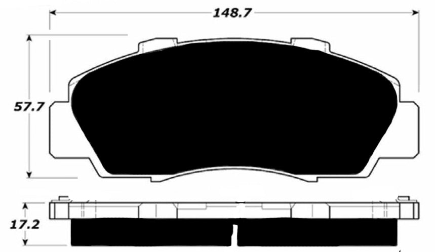 Porterfield Brake Pads for 1996 ACURA TL FR SPORT