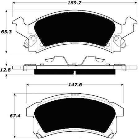 Porterfield Brake Pads for 1997 CHEVROLET CAVALIER w/225mm Rear Drums FR SPORT