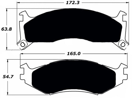 Porterfield Brake Pads for 1993 PLYMOUTH ACCLAIM - rear disc brakes, 14" FR SPORT