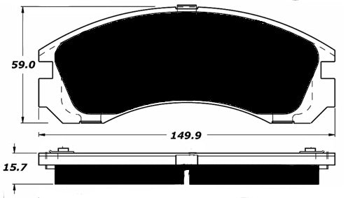 Porterfield Brake Pads for 2001 MITSUBISHI Montero Sport  2WD FR SPORT