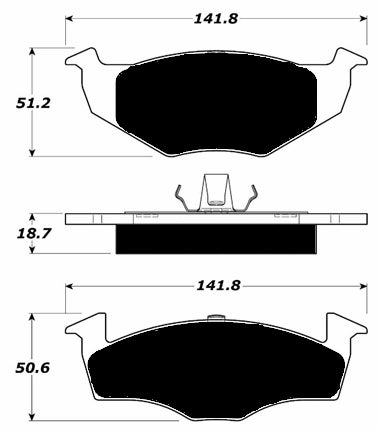 Porterfield Brake Pads for 1997 VOLKSWAGEN JETTA 1.8L FR SPORT