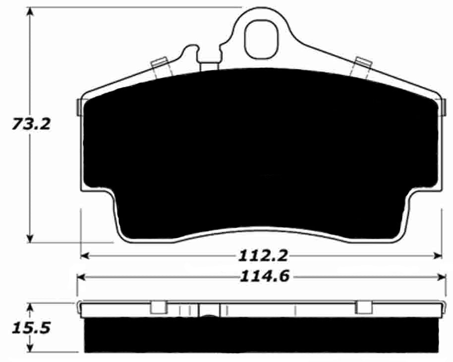 Porterfield Brake Pads for 2006 PORSCHE CAYMAN Coupe S w/Iron Discs FR SPORT
