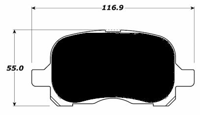 Porterfield Brake Pads for 2002 TOYOTA COROLLA Sedan(Rear Drum) FR SPORT