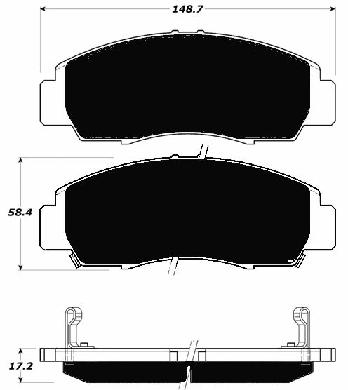 Porterfield Brake Pads for 1999 ACURA TL FR SPORT