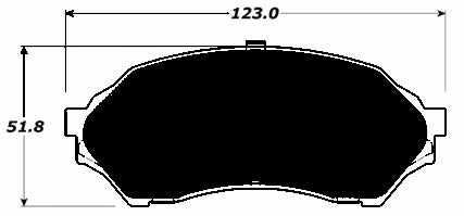 Porterfield Brake Pads for 2001 MAZDA PROTEGE 1.6L Eng FR SPORT