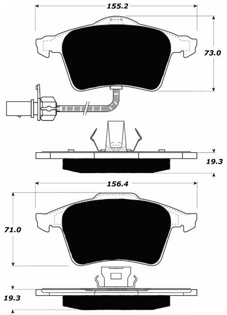 Porterfield Brake Pads for 2006 AUDI A4 Quattro - 3.2L Wagon FR SPORT