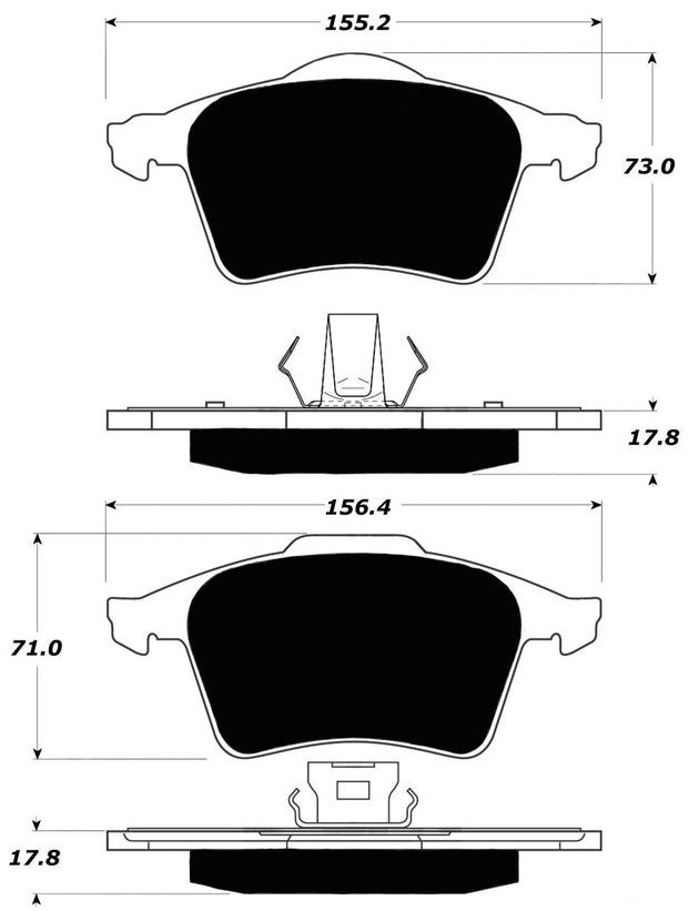 Porterfield Brake Pads for 2009 VOLVO C70 320mm Front Discs FR SPORT