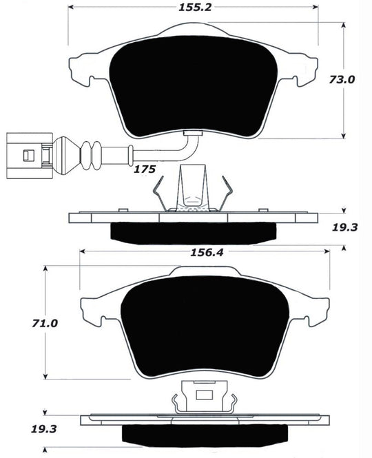 Porterfield Brake Pads for 2008 VOLKSWAGEN PASSAT 4-Motion 3.6L Standard Calipers FR SPORT