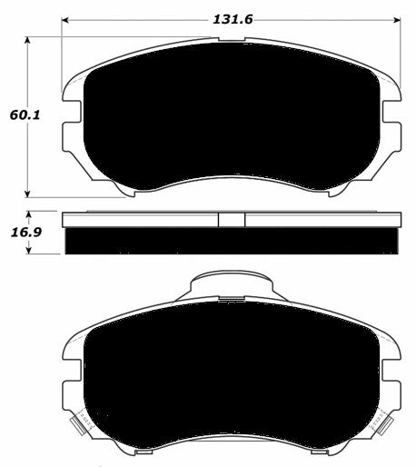 Porterfield Brake Pads for 2003 HYUNDAI TIBURON FR SPORT