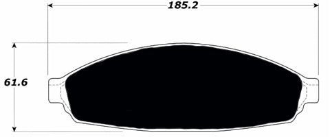 Porterfield Brake Pads for 2003 FORD CROWN VICTORIA Police FR SPORT