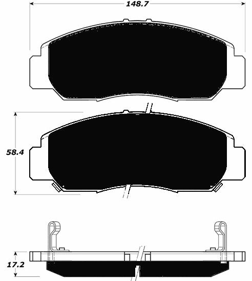 Porterfield Brake Pads for 2004 HONDA ACCORD Sedan V6 FR SPORT