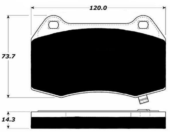 Porterfield Brake Pads for 2003 NISSAN 350Z Track model FR SPORT