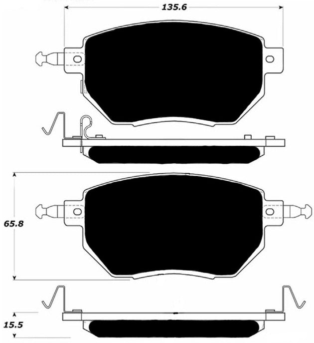Porterfield Brake Pads for 2010 NISSAN MURANO FR SPORT