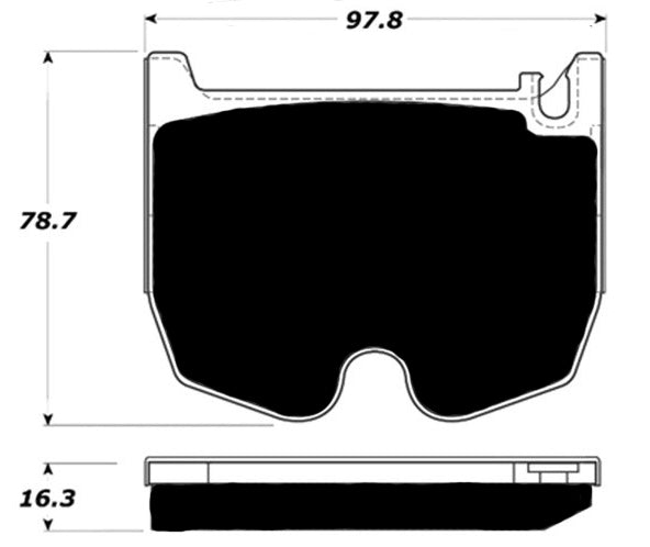 Porterfield Brake Pads for 2003 MERCEDES-BENZ SL55 AMG w/8piston Front Caliper FR SPORT