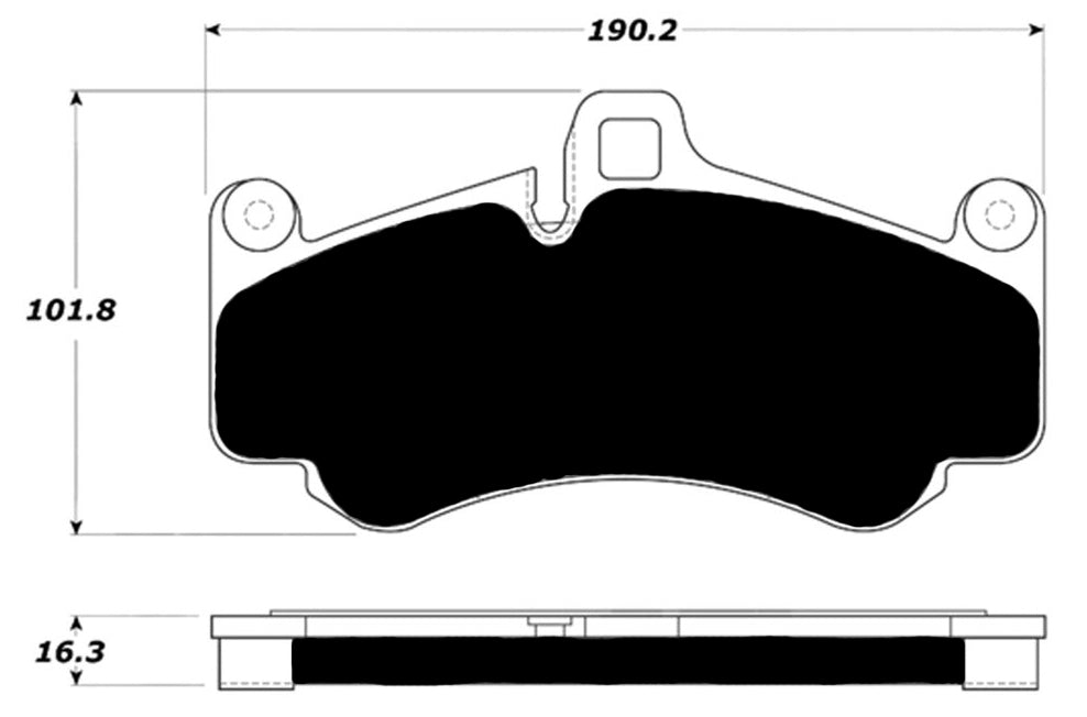 Porterfield Brake Pads for 2012 PORSCHE 911 Turbo w/Iron Discs & Center Lock Wheels FR SPORT