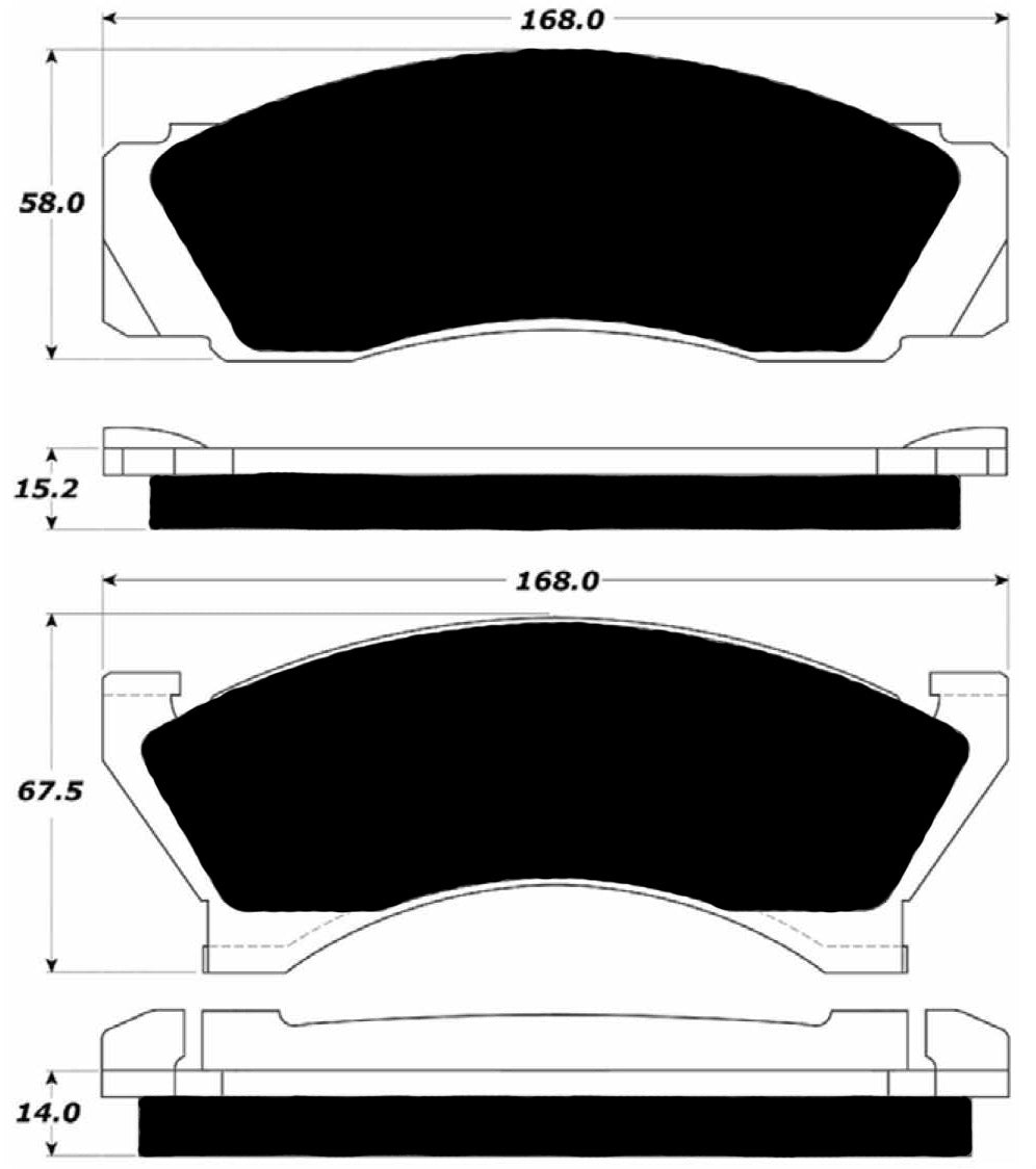 Porterfield Brake Pads for 1976 FORD GRANADA w/Rear Discs FR SPORT