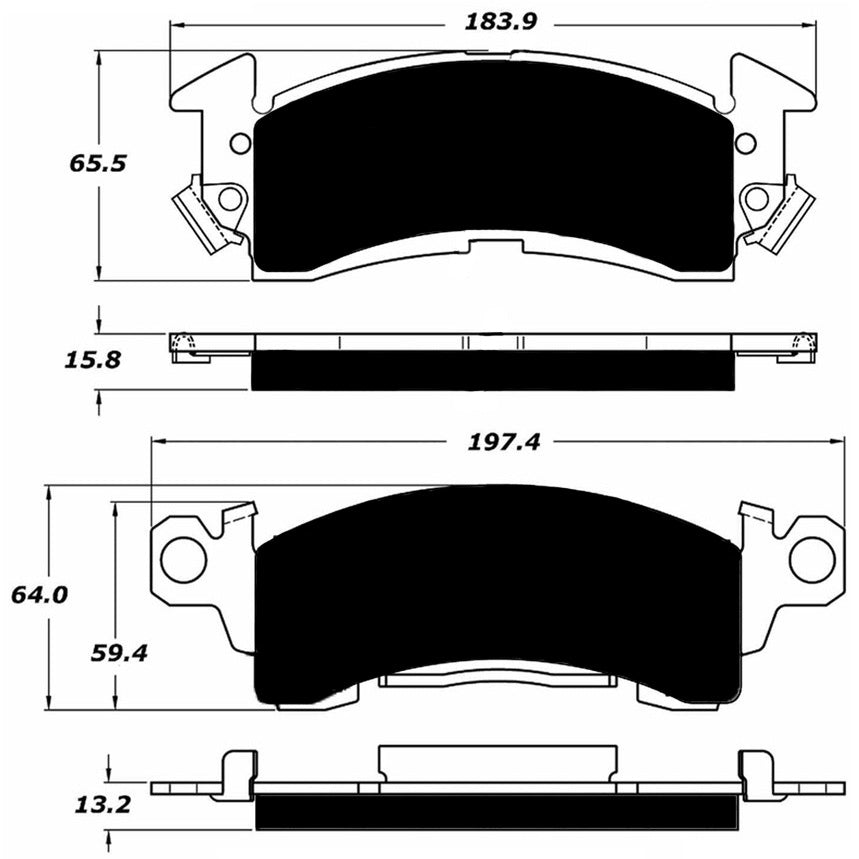 Porterfield Brake Pads for 1977 CHEVROLET BLAZER 4WD (Full Size) FR SPORT