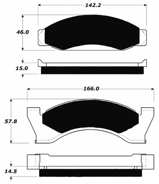 Porterfield Brake Pads for 1980 FORD PINTO FR SPORT
