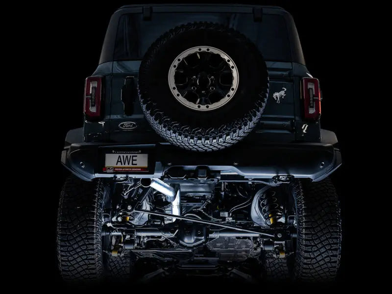 AWE Tuning 2021+ Ford Bronco 0FG Exhaust (No Tips) w/ Bash Guard AWE Tuning