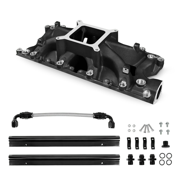 Aces Fuel Injection, Inc. Black SBF 289/302 Mid-Rise Cast Intake Manifold