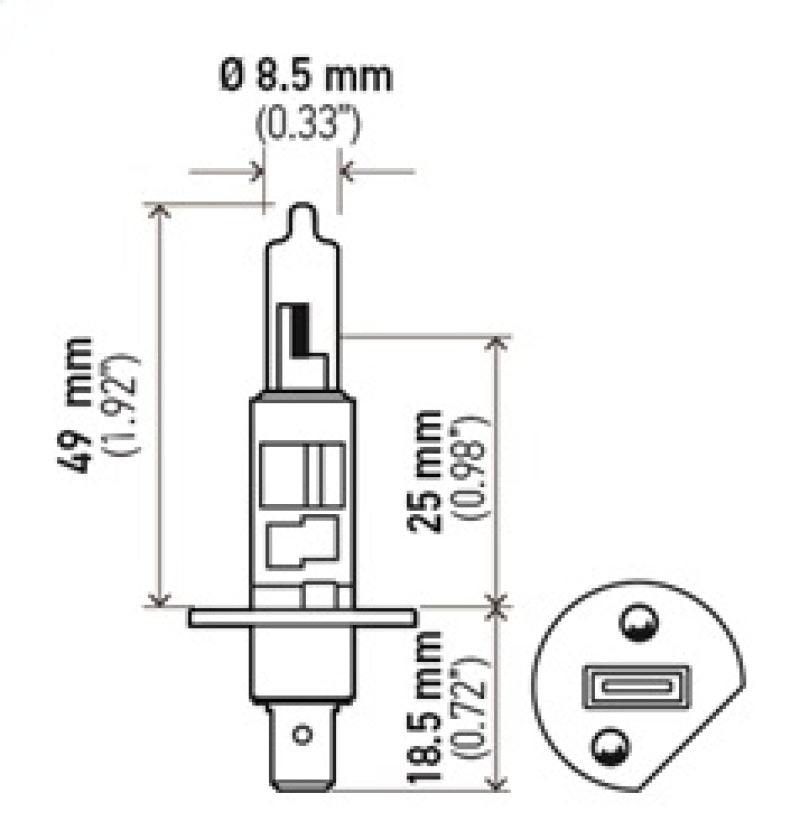 Hella Optilux H1 12V/55W XY Yellow Bulb - DFW Speed Syndicate