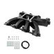 Aces Fuel Injection, Inc. Cathedral / Black Mid-Rise, Single Plane, Carb Style, Cast, 4150 Style LS Intake Manifold
