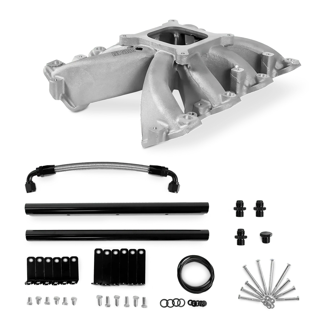 Aces Fuel Injection, Inc. Cathedral / Original Finish Mid-Rise, Single Plane, Cast, 4150 Style LS Intake Manifold