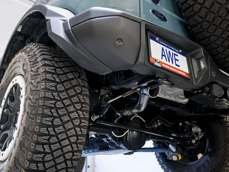 AWE Tuning 2021+ Ford Bronco 0FG Exhaust (No Tips) w/ Bash Guard AWE Tuning