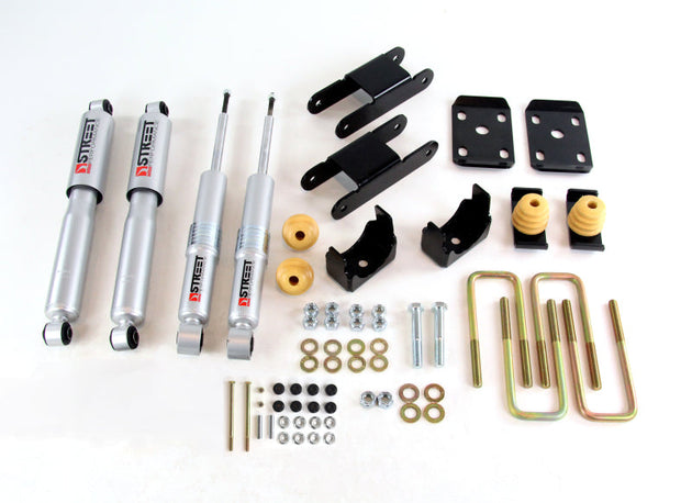 Belltech 2015 GM Colorado/Canyon Ext Cab Short Bed Lowering Kit w/ND II Shocks - 0-3in F/4in R Drop Belltech