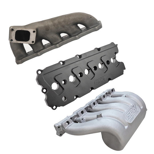 Turbo manifold, cast aluminum valve cover & intake manifold for VW 5 cyl 07K 2.5L 20v FSI T3 SPA TURBO USA