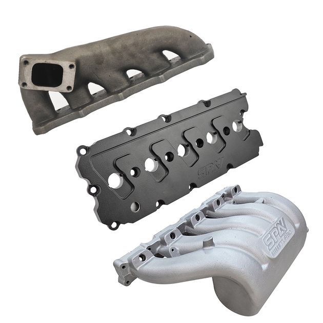 Turbo manifold, cast aluminum valve cover & intake manifold for VW 5 cyl 07K 2.5L 20v FSI T3 SPA TURBO USA